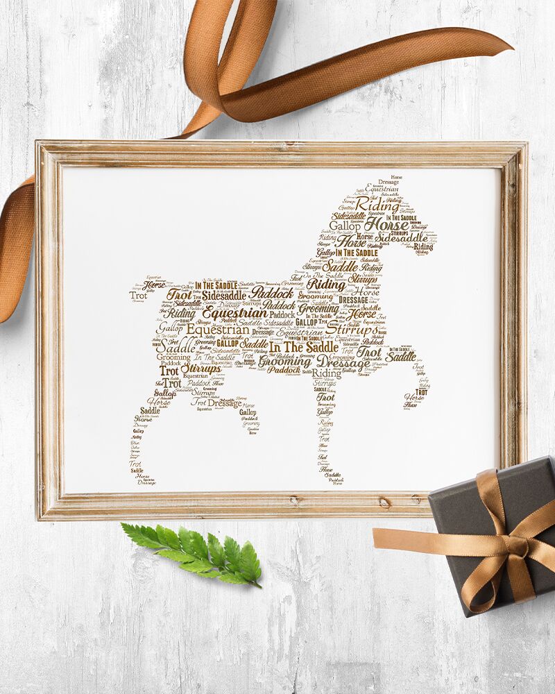 Bespoke Personalised Horse Word Art Print
